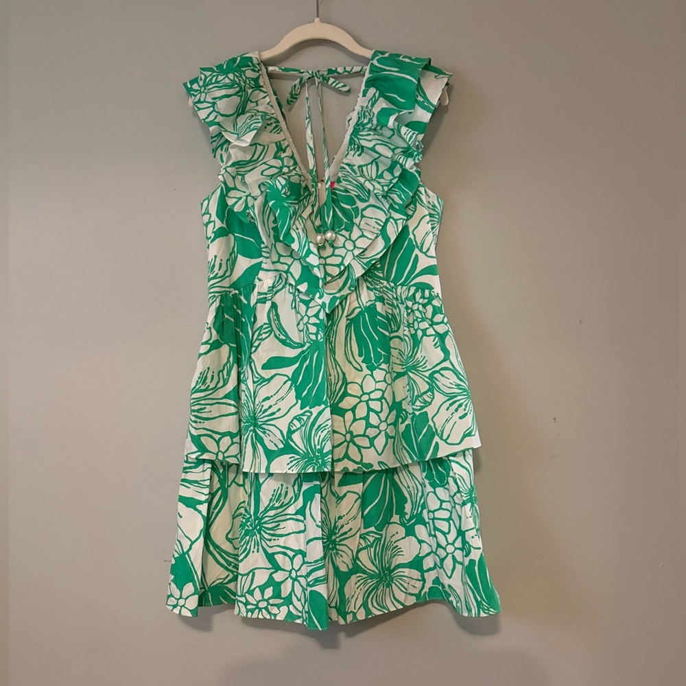 Lilly Pulitzer Ritamarie Tropical Cotton Ruffle Dress - Picture 2 of 6